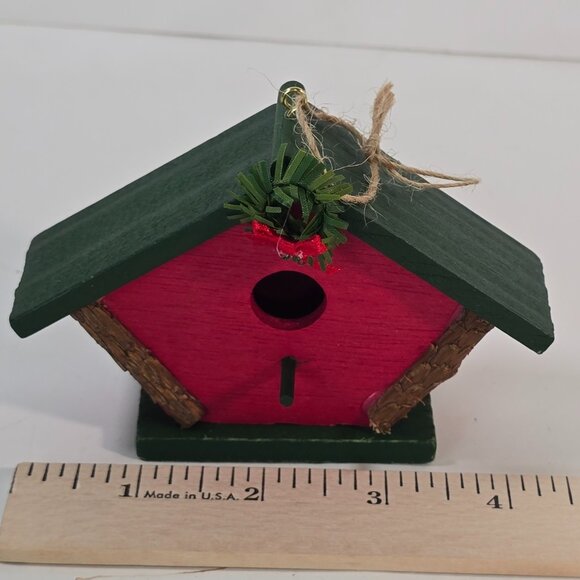 Bird Themed Christmas Ornament Crafts Lot Cardinal Dove Birdhouse Nest Holiday - Picture 7 of 16